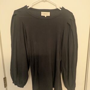 THE GREAT. Charcoal Long Sleeve Top